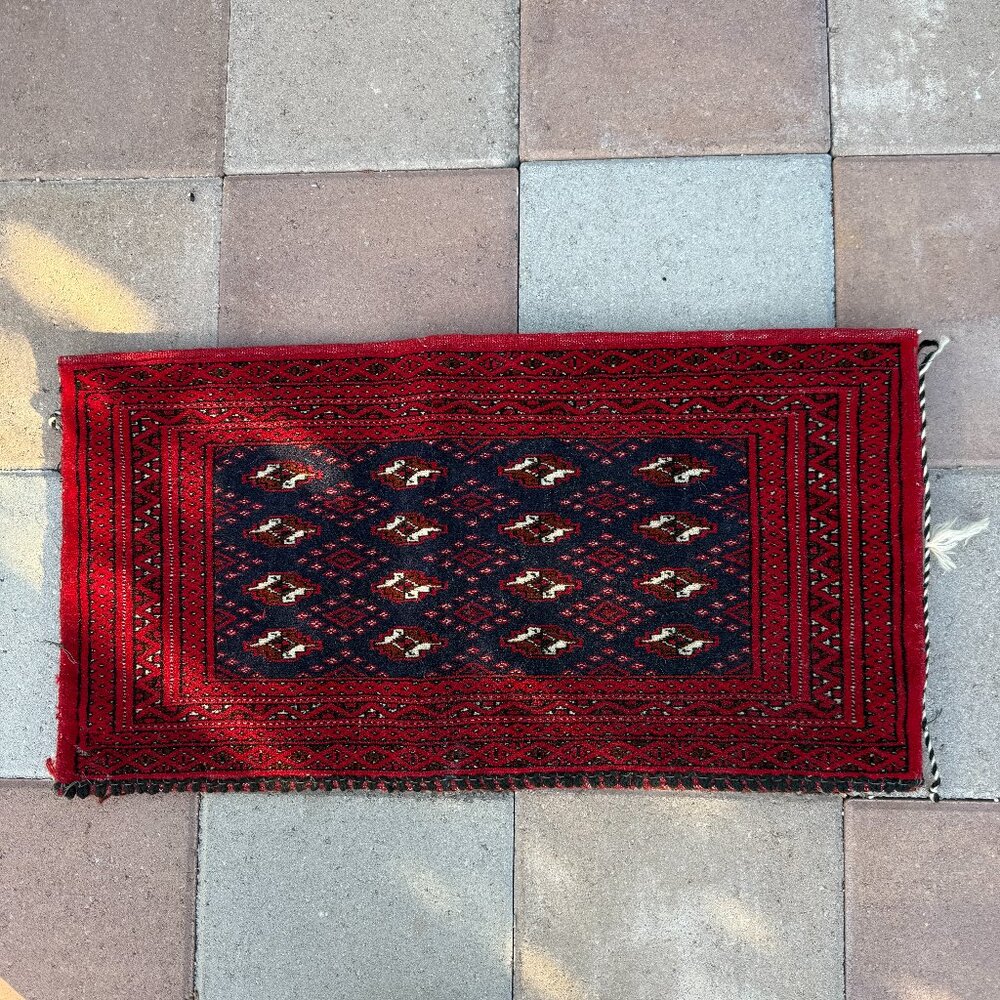 Vintage Double Kilm Prayer Rug Pillow